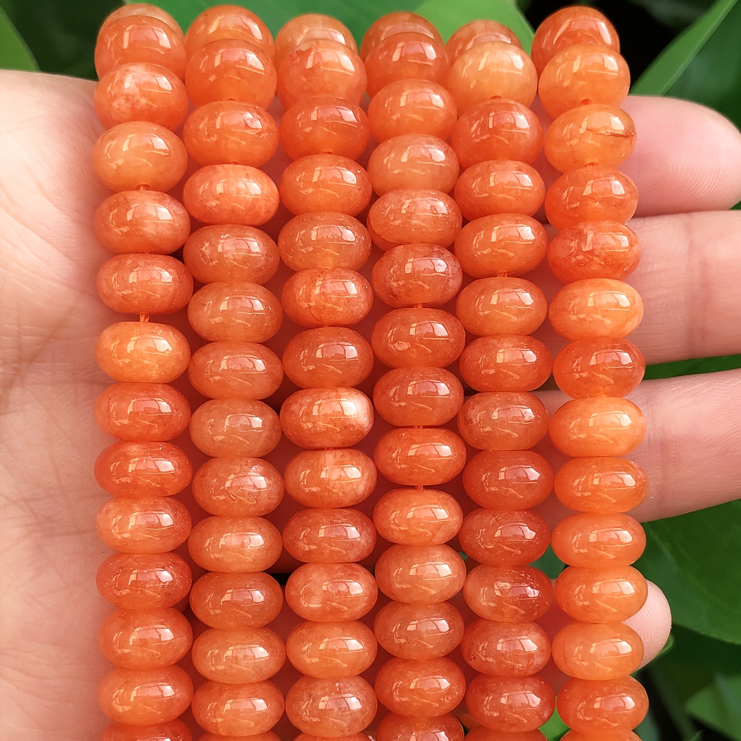 8X5Mm Natural Orange Stone Abacus Beads for Jewelry Making